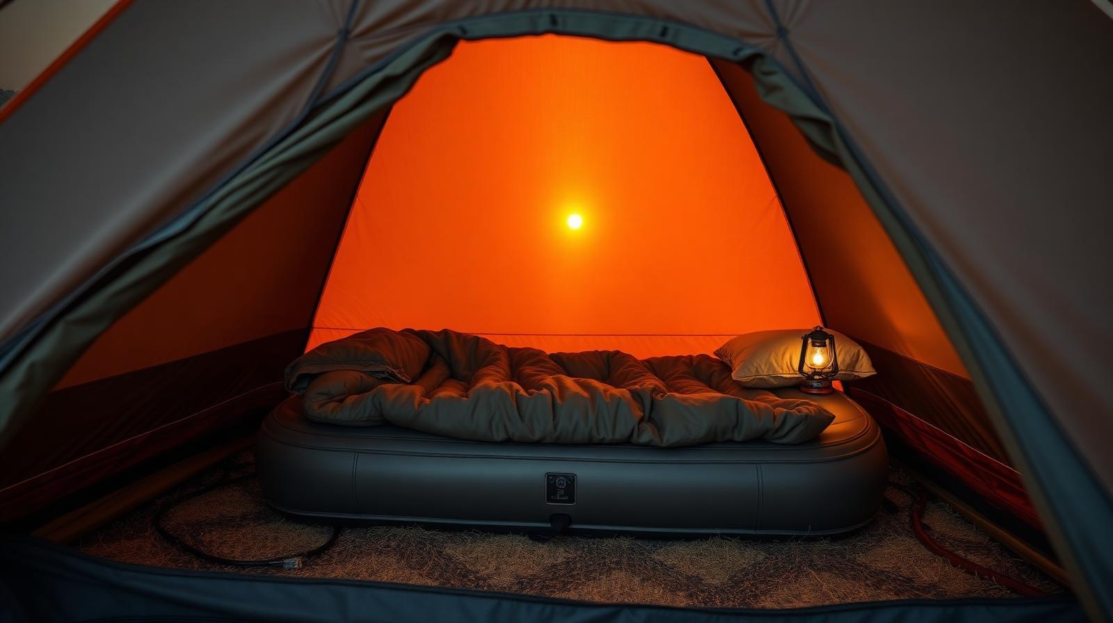 Camping-Luftbett im Zelt