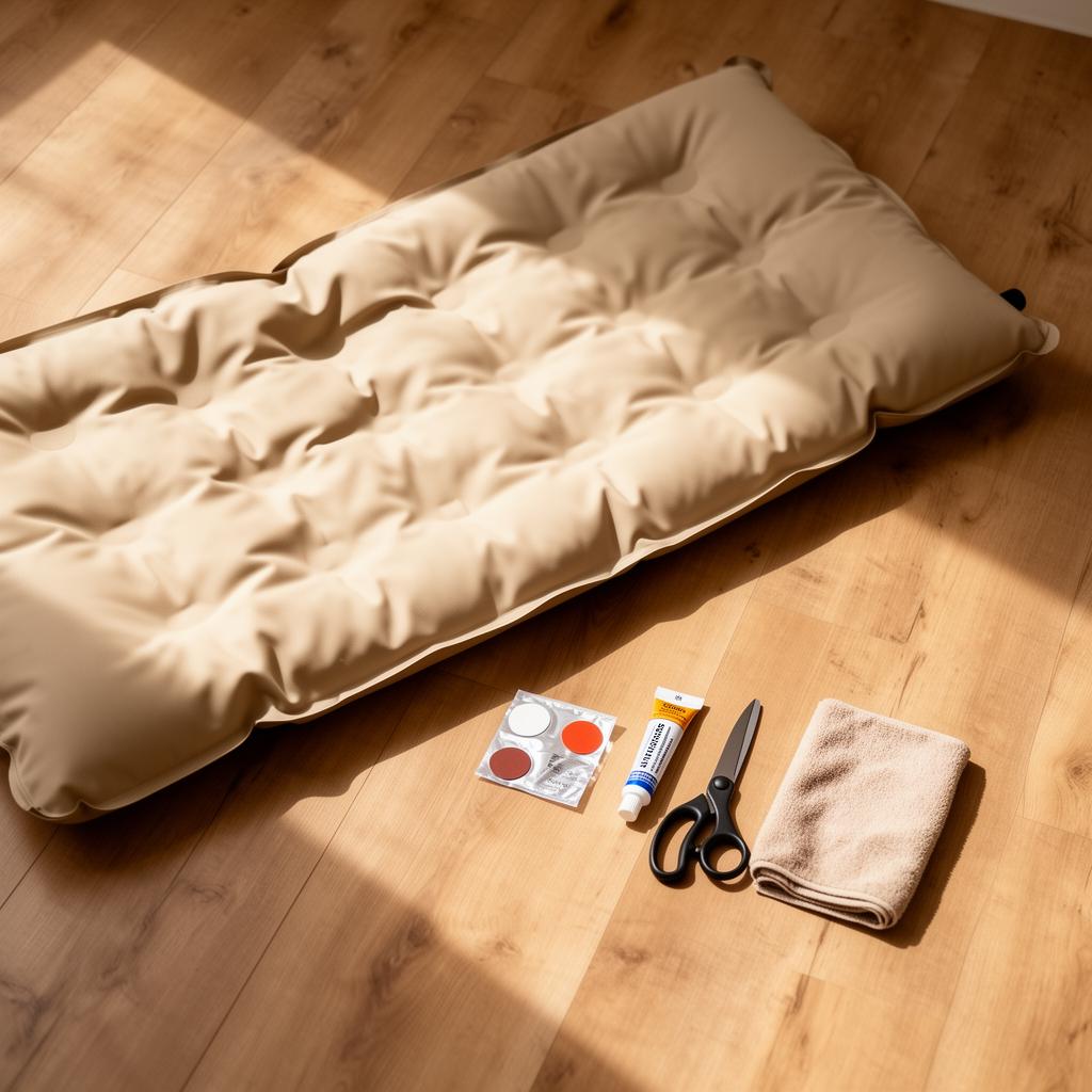 Luftmatratze flicken mit Reparatur-Patch