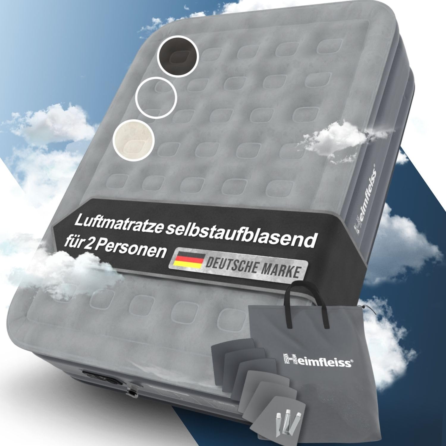 Heimfleiss® Luftmatratze selbstaufblasend (2 Personen)