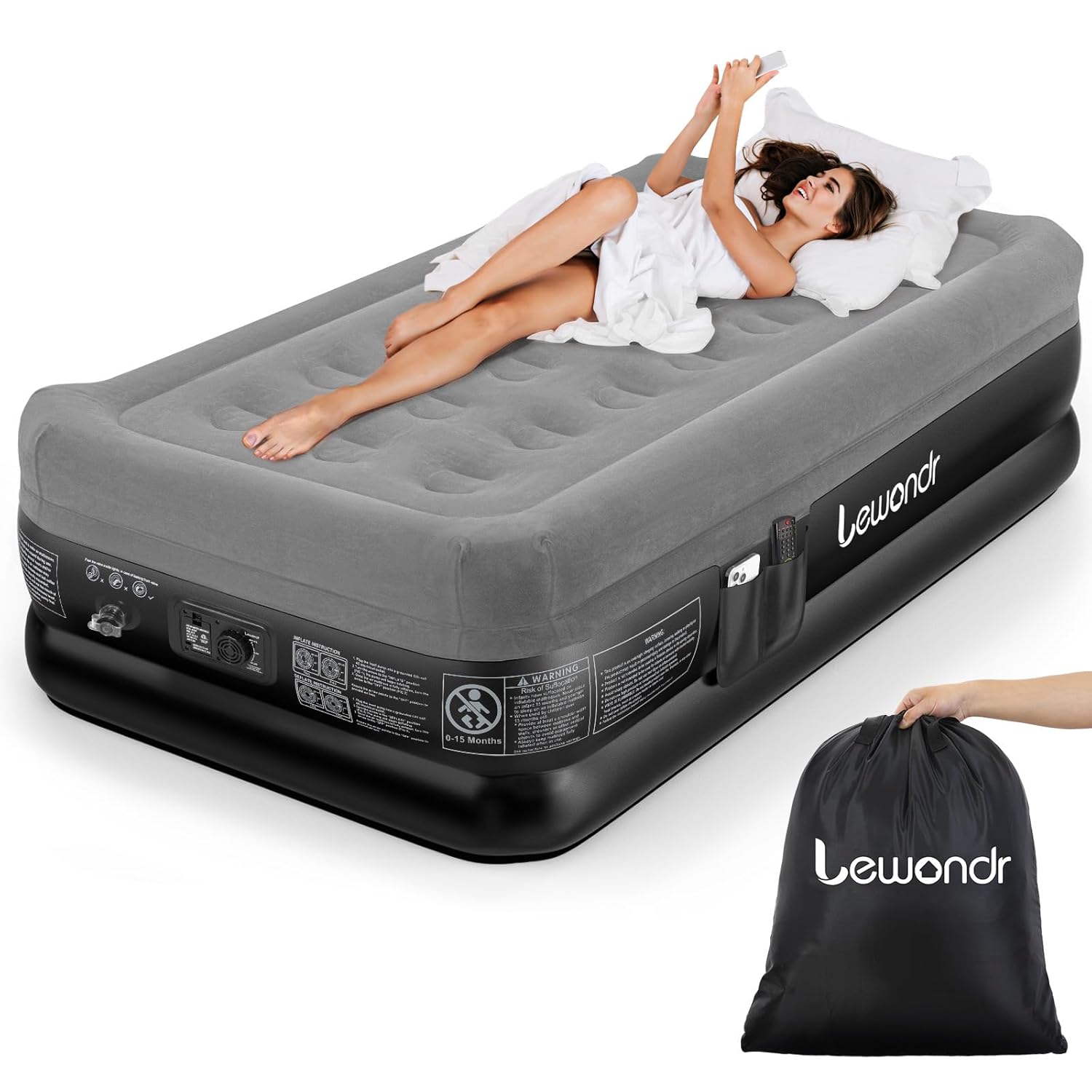 Lewondr Luftbett 2 Personen (300 kg max.)