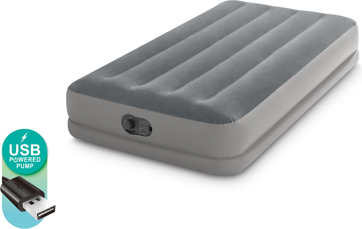Luftbett mit integrierter Pumpe